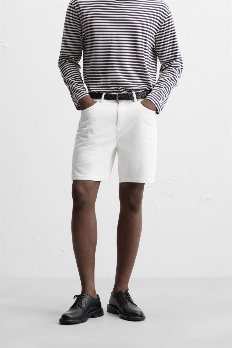 REGULAR FIT DENIM SHORTS