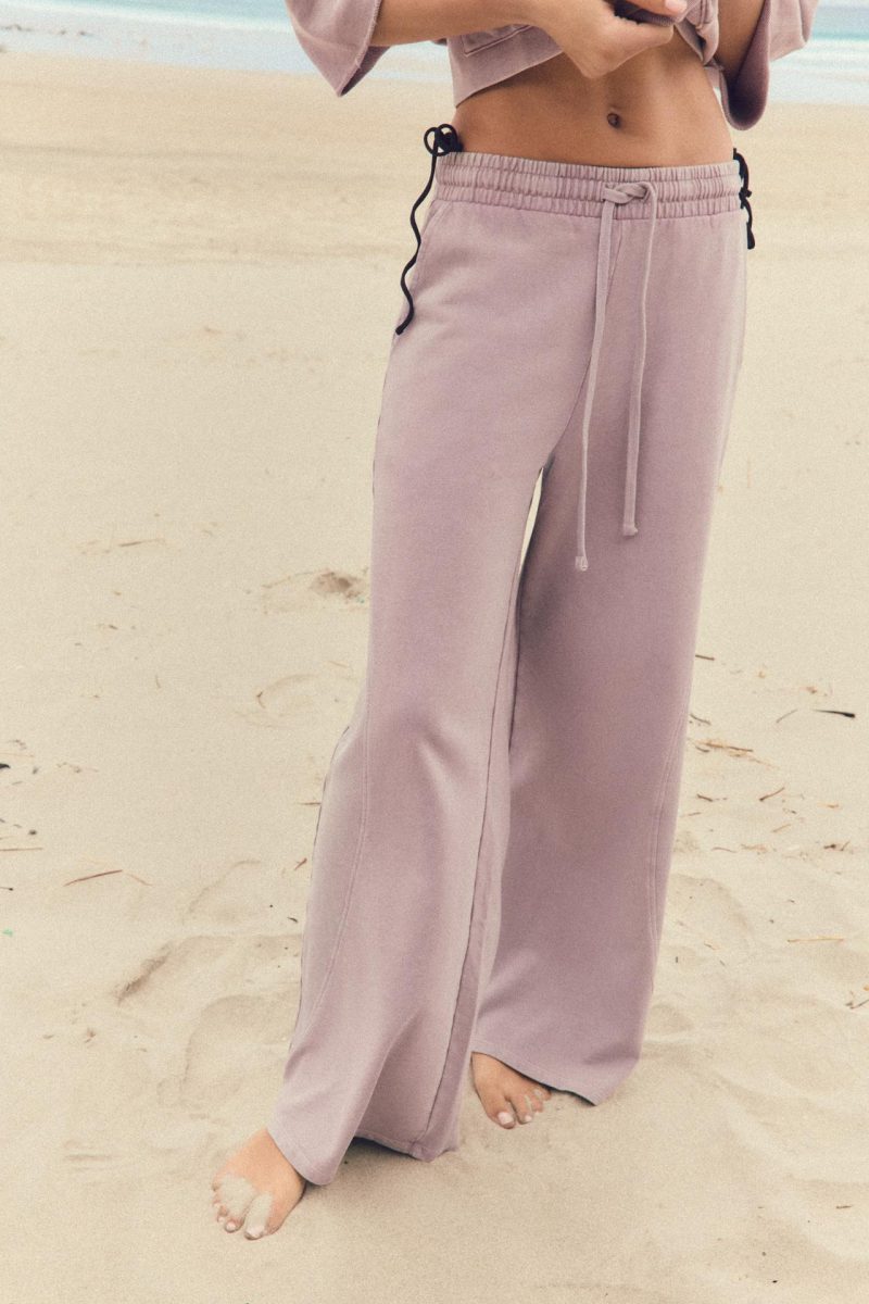 WASHED EFFECT PANTS - PINK
