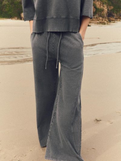 WASHED EFFECT PANTS - GREY